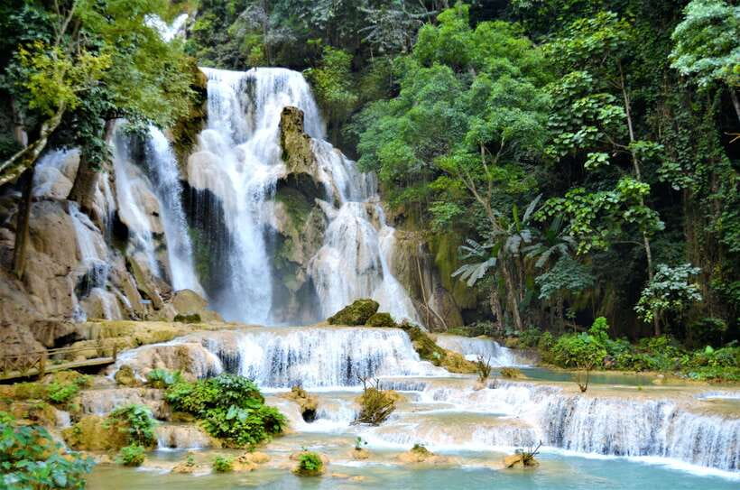 Kuang Si Waterfall, Tree Top Cafe, Ziplining - What to pack for a more comfortable day