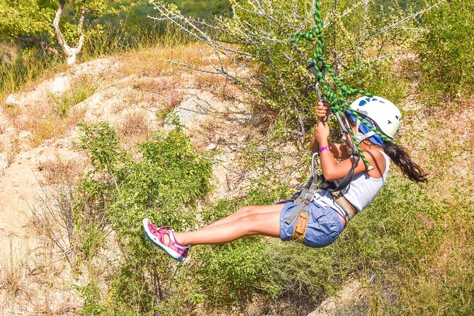 Los Cabos Costa Azul Zipline Eco-Adventure - Rappelling down the natural rock wall