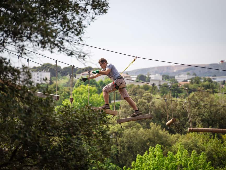 Marseille: Ecopark Adventures Treetop Adventure - Ten routes, 150 obstacles, and a sensible progression