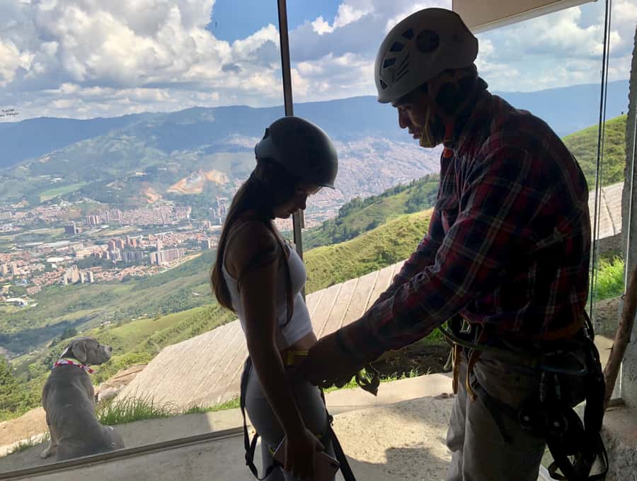 Medellin: Day Trip to Private Zipline and Waterfall Trek - The first 250-meter zip line