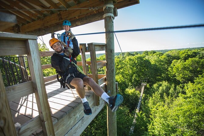 Minnesota River Valley 14-Line Thrilling Zipline Canopy Tour - Learning the rhythm on the early ziplines