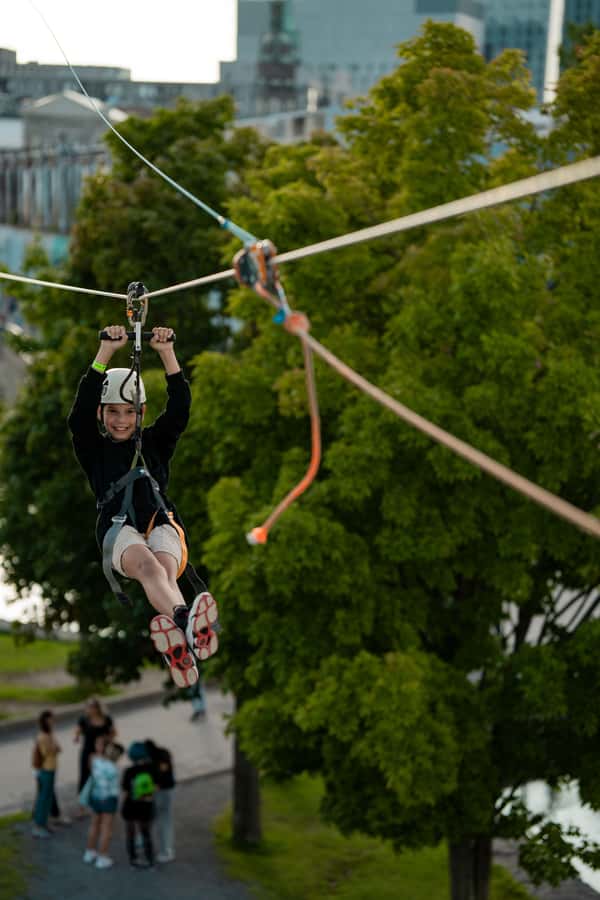Montreal Old Port: Urban Zipline Ticket - The landing platform and the final few minutes