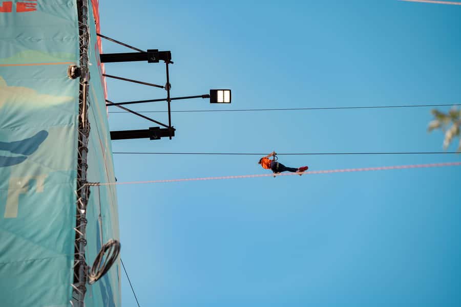 Montreal Old Port: Urban Zipline Ticket - Finding the red and white Zipline tower