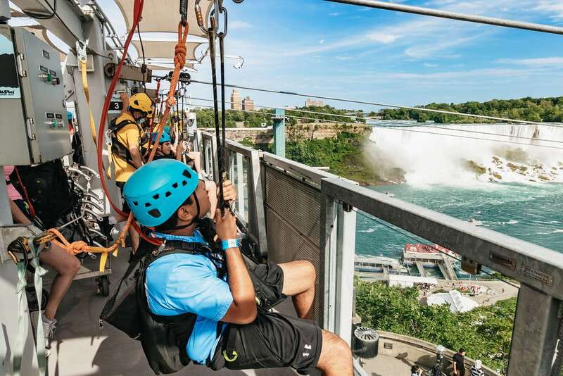 Niagara Falls, Canada: Zipline to The Falls - The van ride back saves your legs