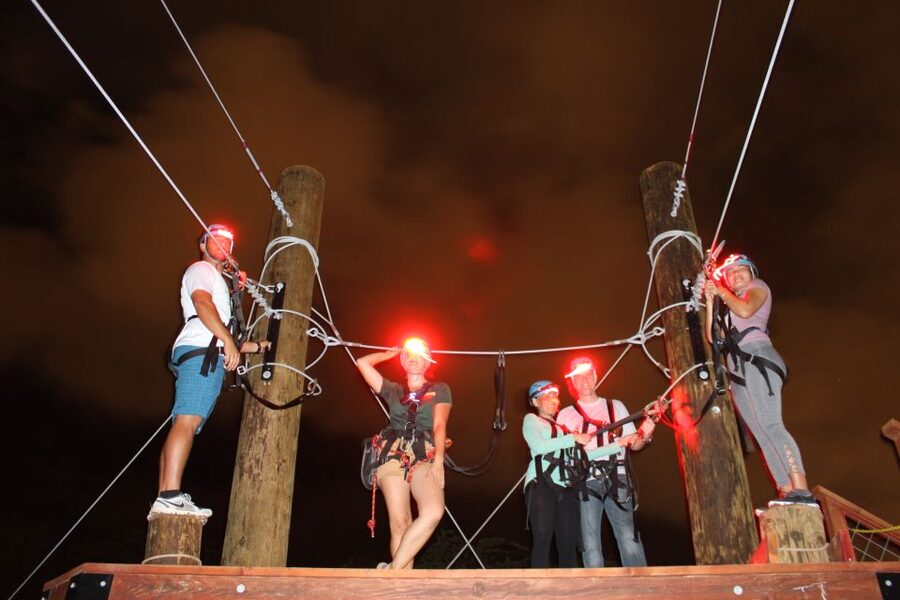 Oahu: Night Zipline Adventure (3 Lines) - What the one-hour itinerary feels like