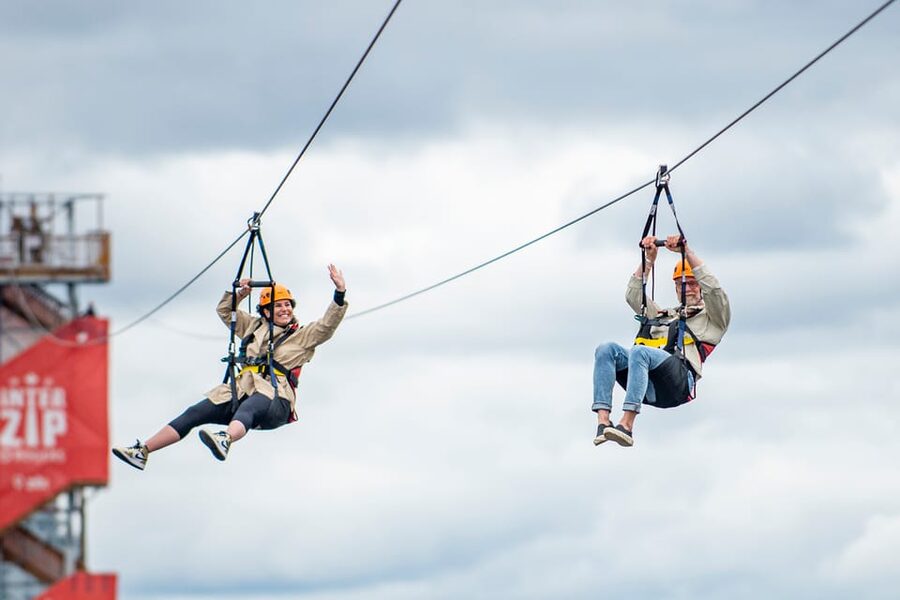 Ottawa: River Zipline Adventure - A zipline with a provincial border in the middle
