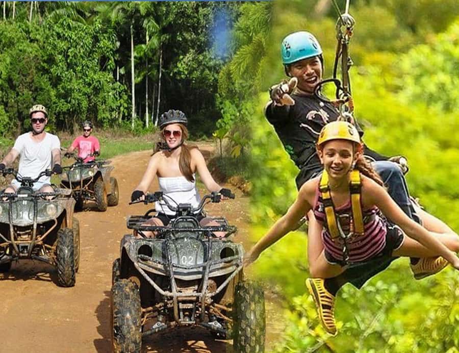 Phuket ATV Bike with ZipLine Adventure Tours - Riding the ATV through forest trails