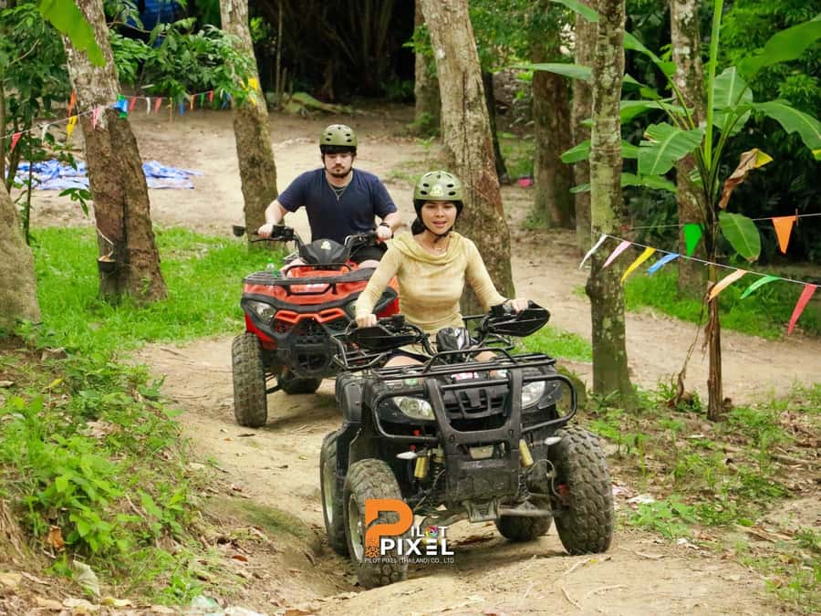 Phuket :ATV Quad Bike & Zipline Adventure Combo in Patong - The 30-minute ATV ride through hills and villages