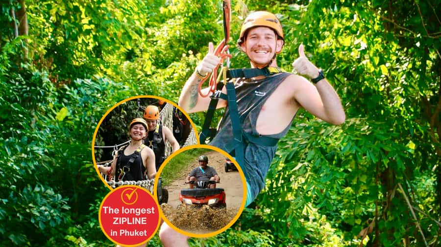 Phuket :ATV Quad Bike & Zipline Adventure Combo in Patong - Safety briefing before the first line