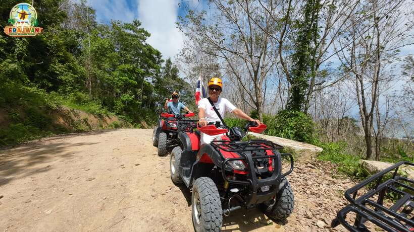 Phuket: ATV Quad Mountain Adventure with Panoramic Sea View - Passing through Phuket village life