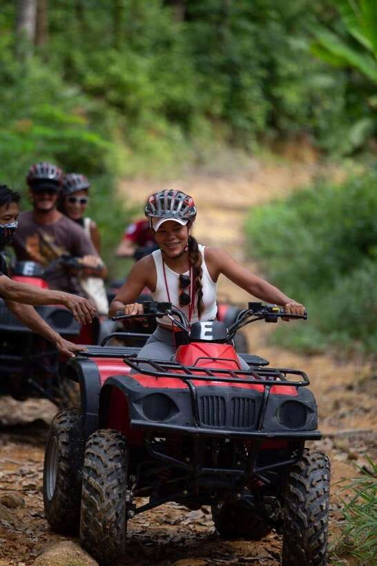 Phuket: Big Buddha Viewpoint ATV Tour and Zipline Adventure - Taking to the zipline platforms