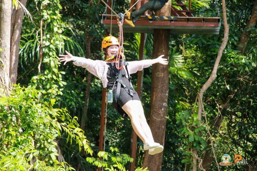 Phuket: Erawan Zipline Adventure with Ocean Views in Patong - Safety equipment and the first briefing