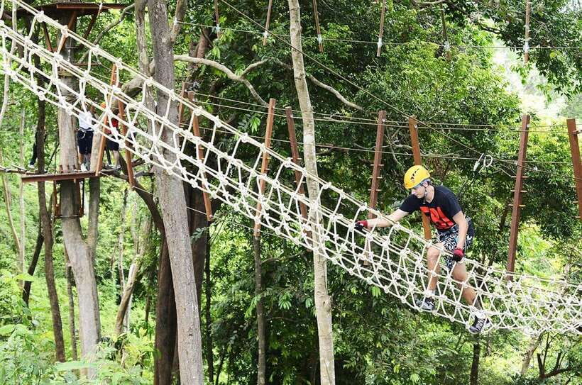 Phuket: Tickets to Zipline & Aerial Adventure Parks - The zipline finish and Tarzan-style swing