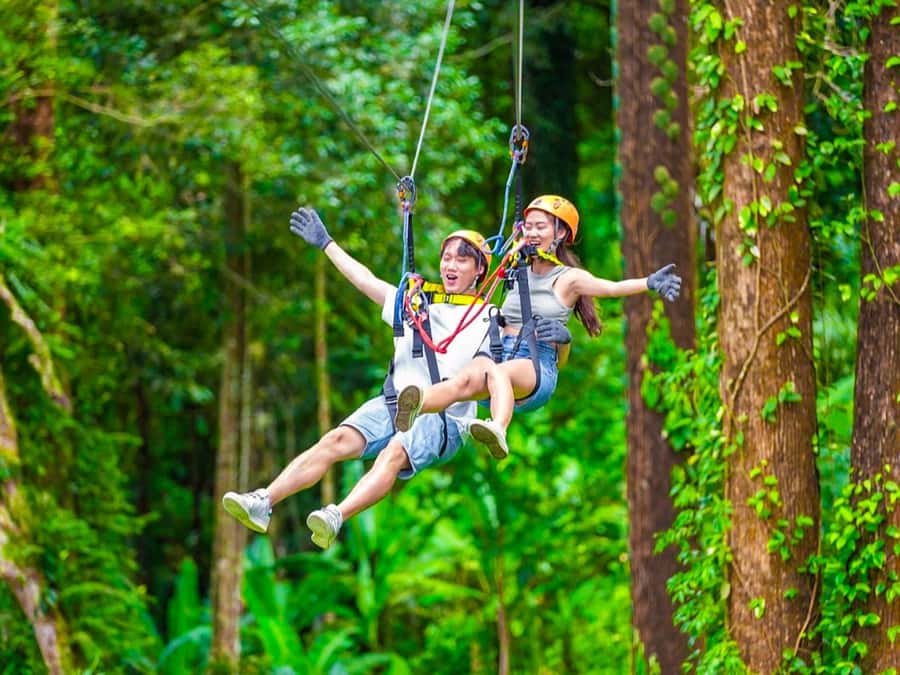Phuket: Zip Line & ATV Adventure with Hotel Transfer Option - Safety preparation before the first cable