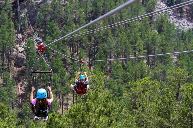Pinnacle Zipline Tour in Keystone - Getting ready for the first line