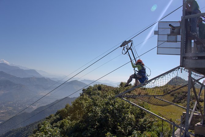 Pokhara Zipline Flying - From Lakeside to the Sarangkot launch station