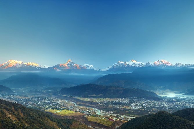 Pokhara Zipline Flying - Harnessing in for the steep 1.8-kilometer run