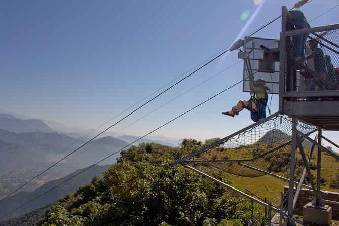 Pokhara Zipline Flying - Waiting at 1,592 meters above Pokhara