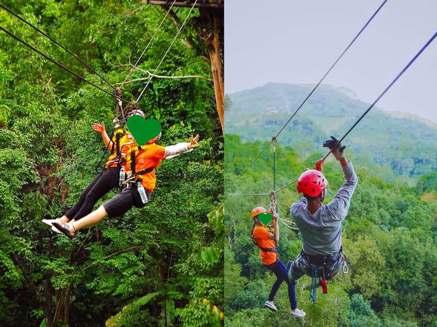Pongyang Jungle Coaster & Zipline (Transfer) - Flying above the trees on the zipline
