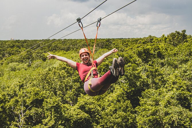 Private Jungle Adventure tour: Zipline + Rappel + Cenote - Rappelling into the cenote