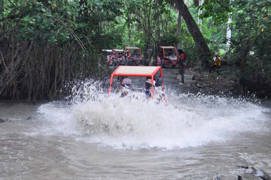 Puerto Plata: Buggy, Zip Line, Waterfalls, and Lunch Combo - Canopy zip lines above the tropical hills
