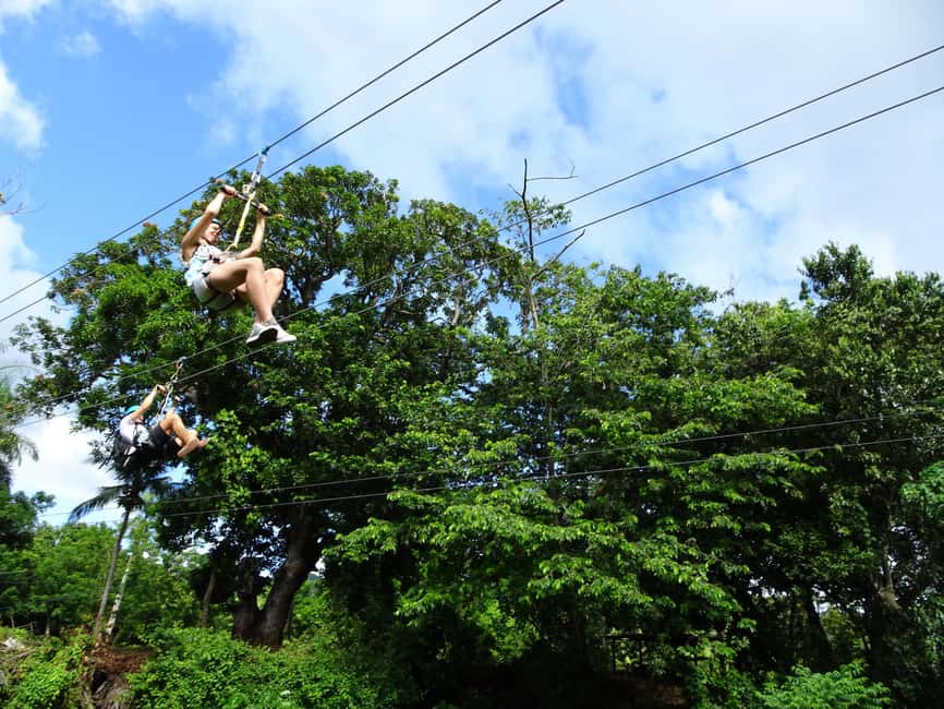 Puerto Plata: Zip Line Adventure - Getting fitted at the country house bar