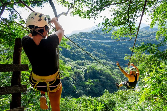 Puerto Vallarta Canopy Tour:Zip-lines and mule ride at the Sierra - Tequila tasting, pool time, and the on-site restaurant