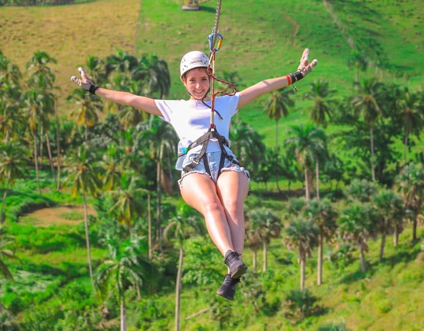 Punta Cana: Jungle Safari Zipline, Buggies and Horse Riding - The eight-line carbon-fiber zipline