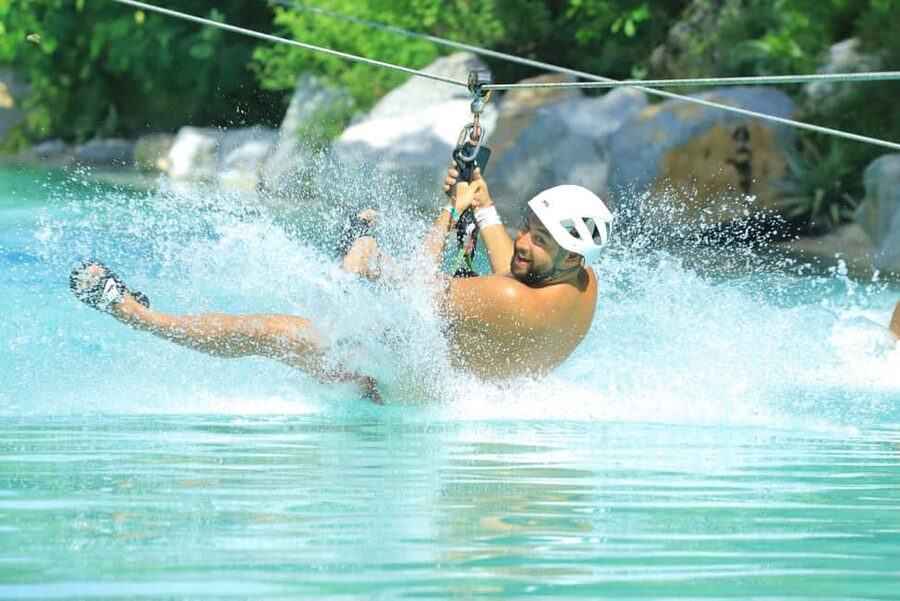 Punta Cana: Scape Park Entry for Cenote, Zip Lines, & Caves - Swimming in the cenote and visiting the waterfall