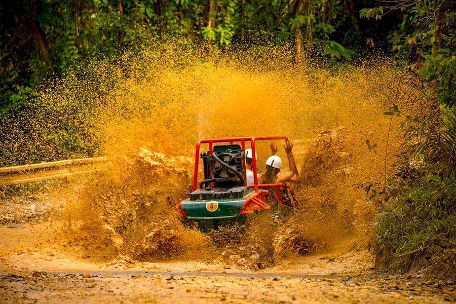 Punta Cana: Zipline, Chairlift, Buggy & Horse Ride Adventure - Mud, water, and control on the buggy circuit