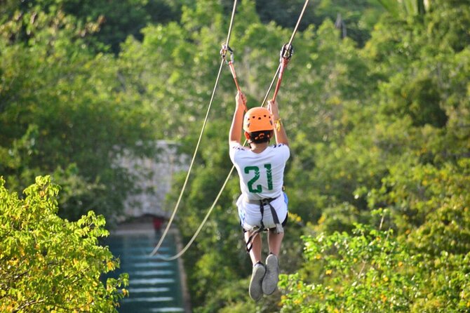 Punta Cana Ziplines, Hanging Bridge, and Waterfall Pool Adventure - Six Zip Lines and One Good Splash