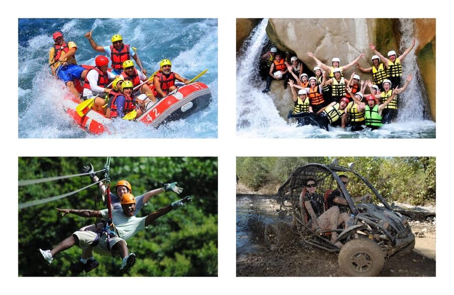 Rafting, Buggy or Quad, Zipline, Canyoning (4 in 1) Tour - Rafting beside the Roman bridge