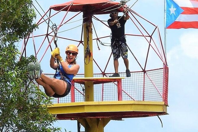 Rainforest Zipline in Foothills of the National Rainforest - Guides who make first-timers feel at ease