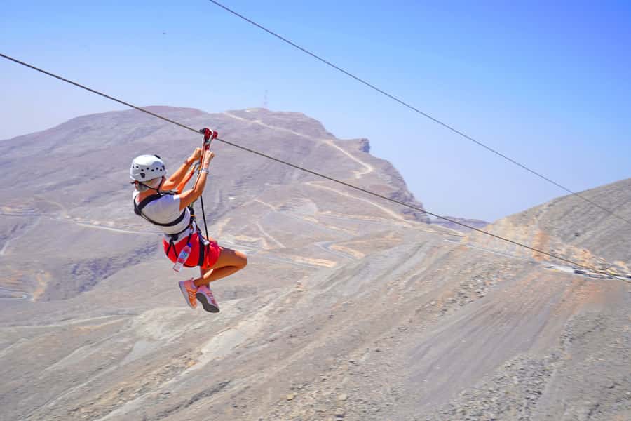 Ras al-Khaimah: Jais Sky Tour Zipline Adventure - Flying across Jebel Jais, one line at a time