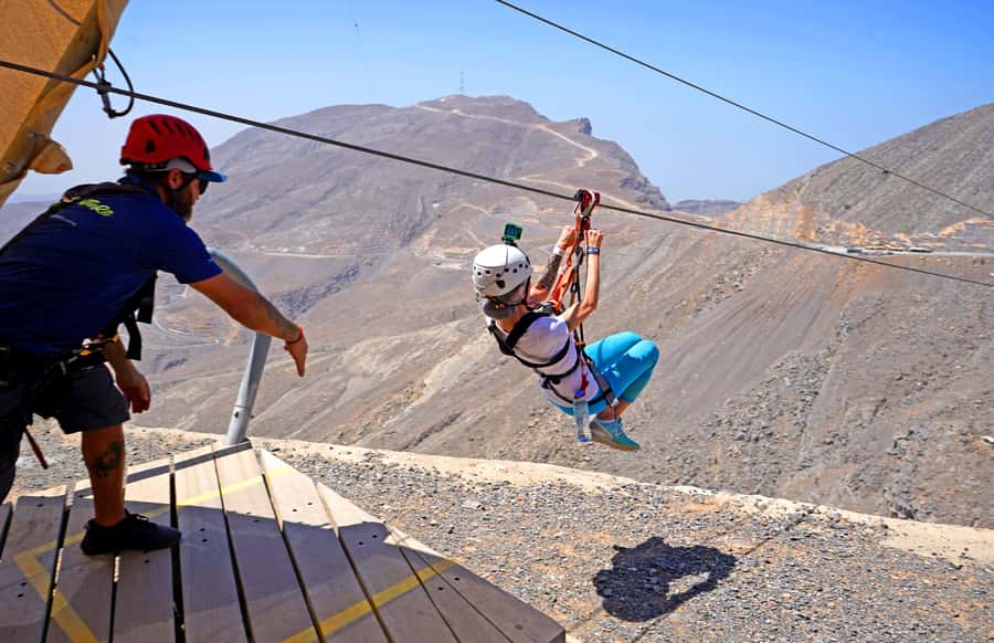 Ras al-Khaimah: Jais Sky Tour Zipline Adventure - The 15-metre sky bridge is the route’s special pause