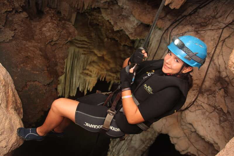 Rio Secreto Nature Reserve: Bicycle, Rappel & Ziplines Tour - Three ziplines in the trees