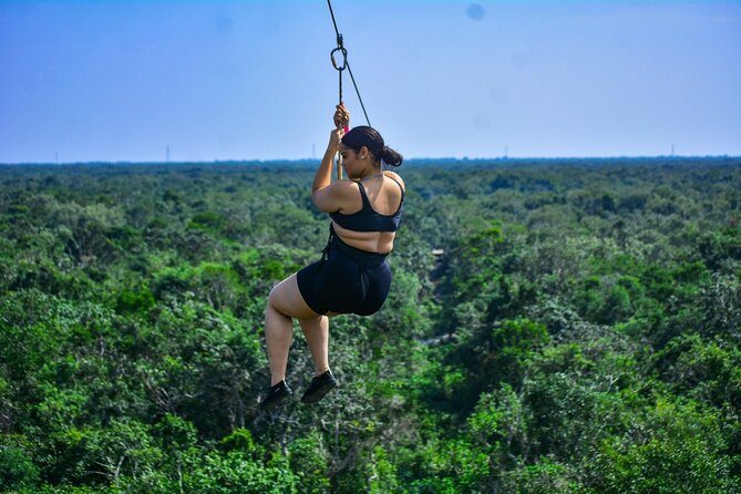 Riviera Maya Half Day Casa Jaguar Cenote, Zipline and ATV - Swimming in the cenote and walking through the caves