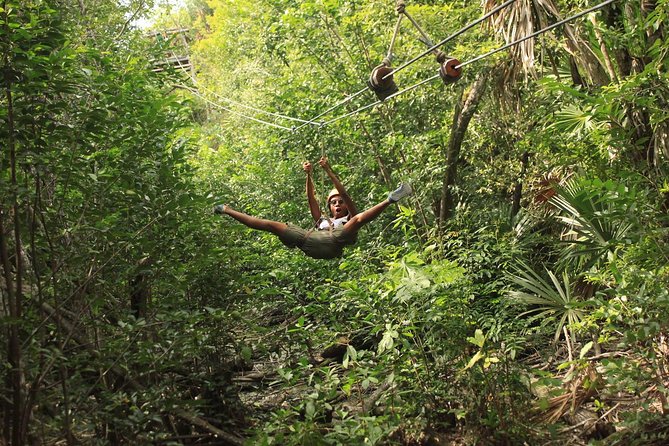 Riviera Maya Jungle Half-Day Tour: ATV, Ziplines, Cenote Swim, Rappel - ATV riding on jungle roads