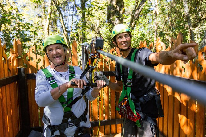 Rotorua Ziplines - Okere Falls Experience - Flying above the Kaituna River at Okere Falls