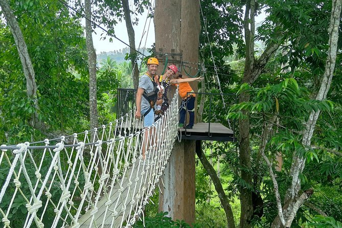 Samui Zipline Explore and Connect with Nature - The briefing, harness, and first climb