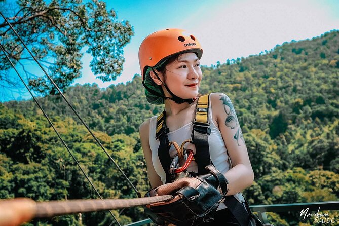 Samui Zipline FLY & Fun Tree Bridge Jungle Cafe & Waterfall - Reaching the Tree Bridge above Samui’s forest