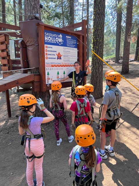Sasquatch Hollow: Kids' Zipline Adventure - The Sasquatch Bridge and Rolling Rapids Challenge
