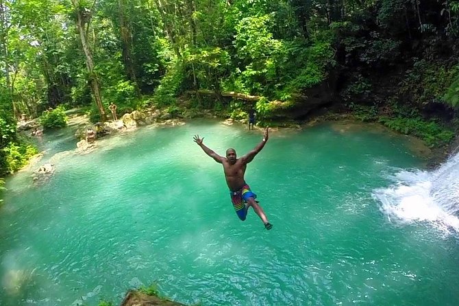 Secret Falls Blue Hole And zipline Adventure from Ocho Rios - Reaching Blue Hole From Ocho Rios
