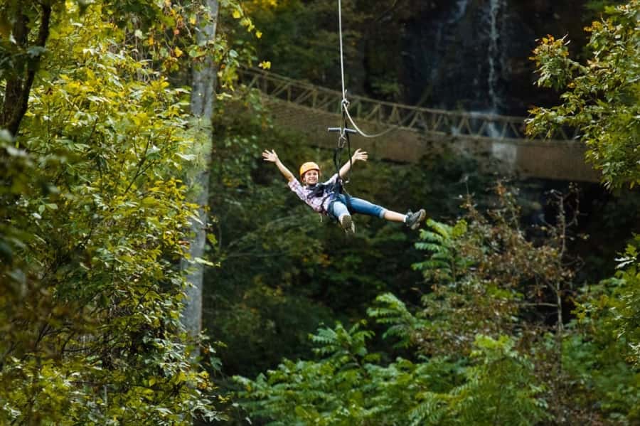 Sevierville: Waterfall Canopy Zip Lining in Smoky Mountains - Starting at Foxfire Adventure Park