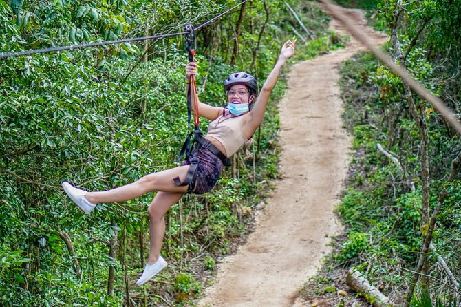 Shared ATV's and Zip Lines and Swimming in a Real Cenote. - Who will get the most from this Cancun excursion