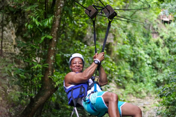 Short Excursion Ziplining & Waterfall, Taino Bay and Ambar cove. - The uphill walk to the zip lines