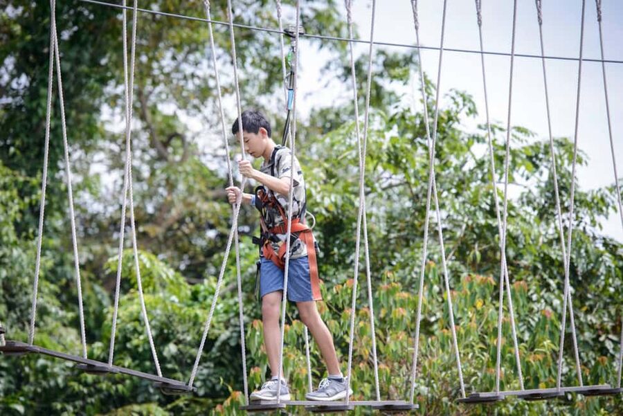 Singapore: Mega Adventure Zipline - MegaJump gives you a 15-meter drop