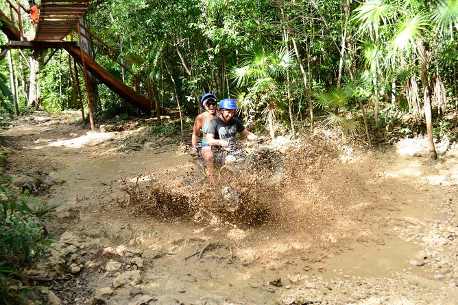 Single ATV, Horseback Riding, Ziplines and Cenote Swim - Five ziplines and one suspension bridge