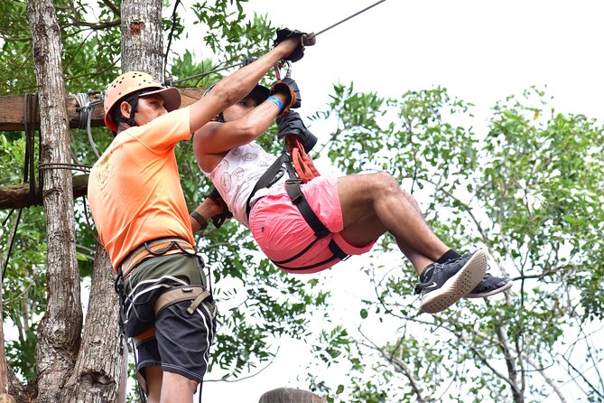 Single ATV, Ziplines, Cenote & Horse Riding from Cancun & Playa Del Carmen - Ziplines above the trees