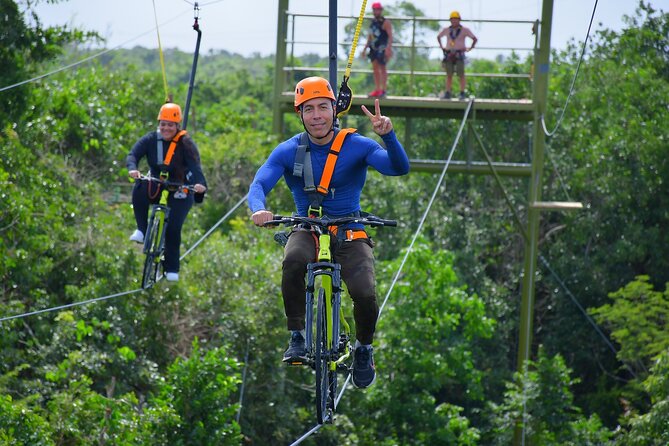 Sky Trail: Sky Bike, Tarzania, Bungee Swing & Zip Line with lunch - Key points at a glance